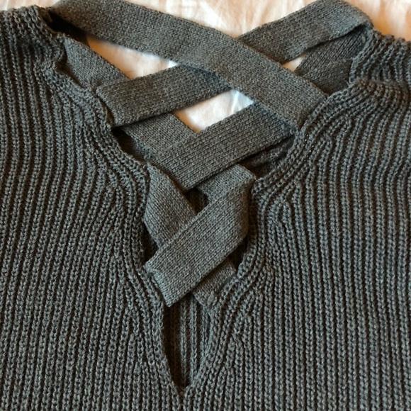 Distressed Gray Sweater - Picture 8 of 8